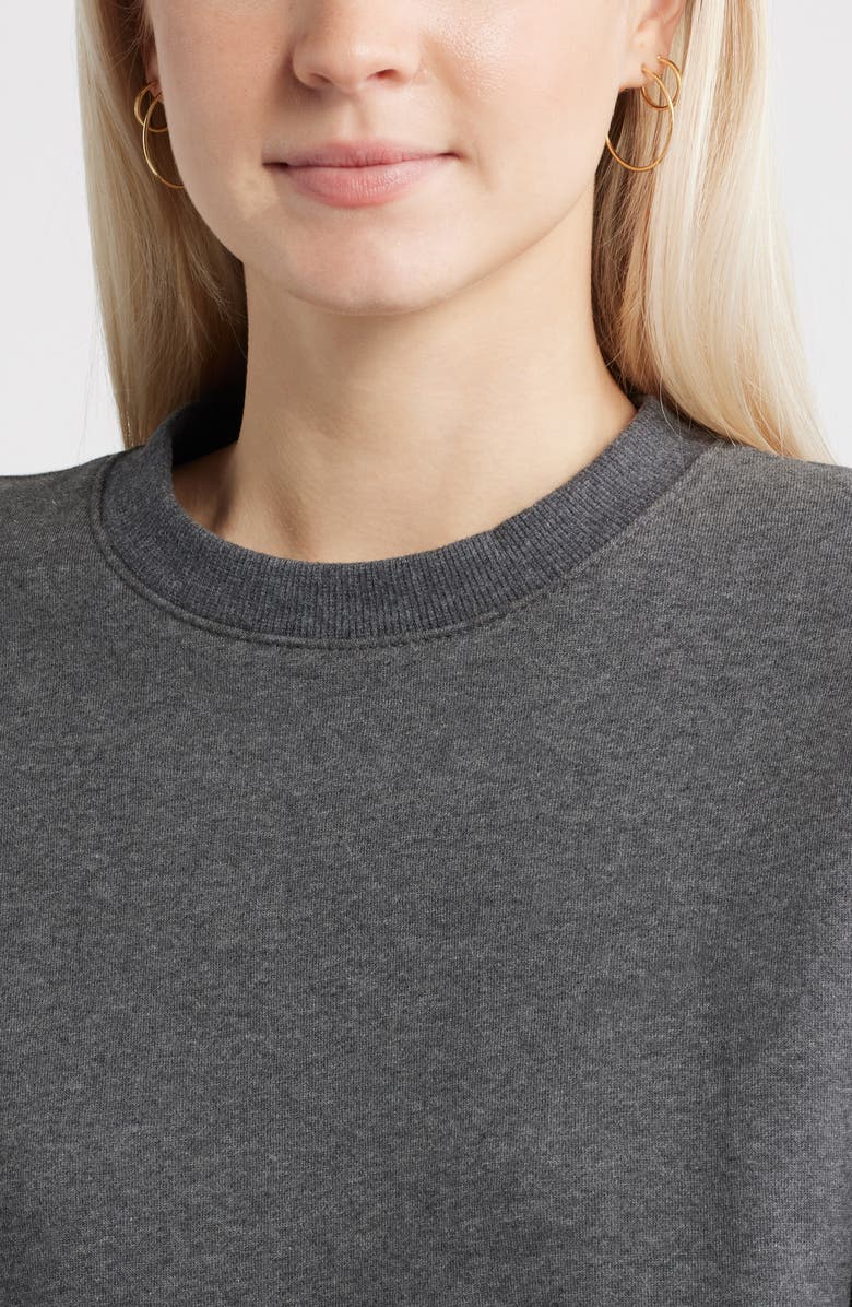 BP. Relaxed Cotton Blend Sweatshirt, Alternate, color, Grey Medium Charcoal Heather
