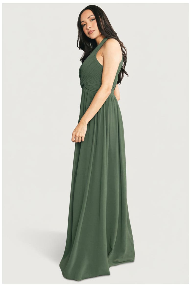 Larissa Halter Maxi Dress, Alternate, color, Cypress