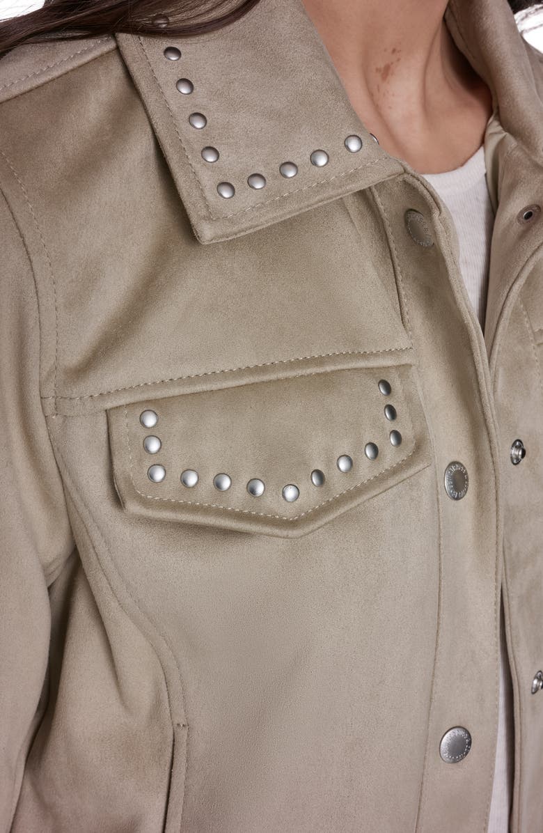 Levi's Studded Faux Suede Jacket, Alternate, color, Beige