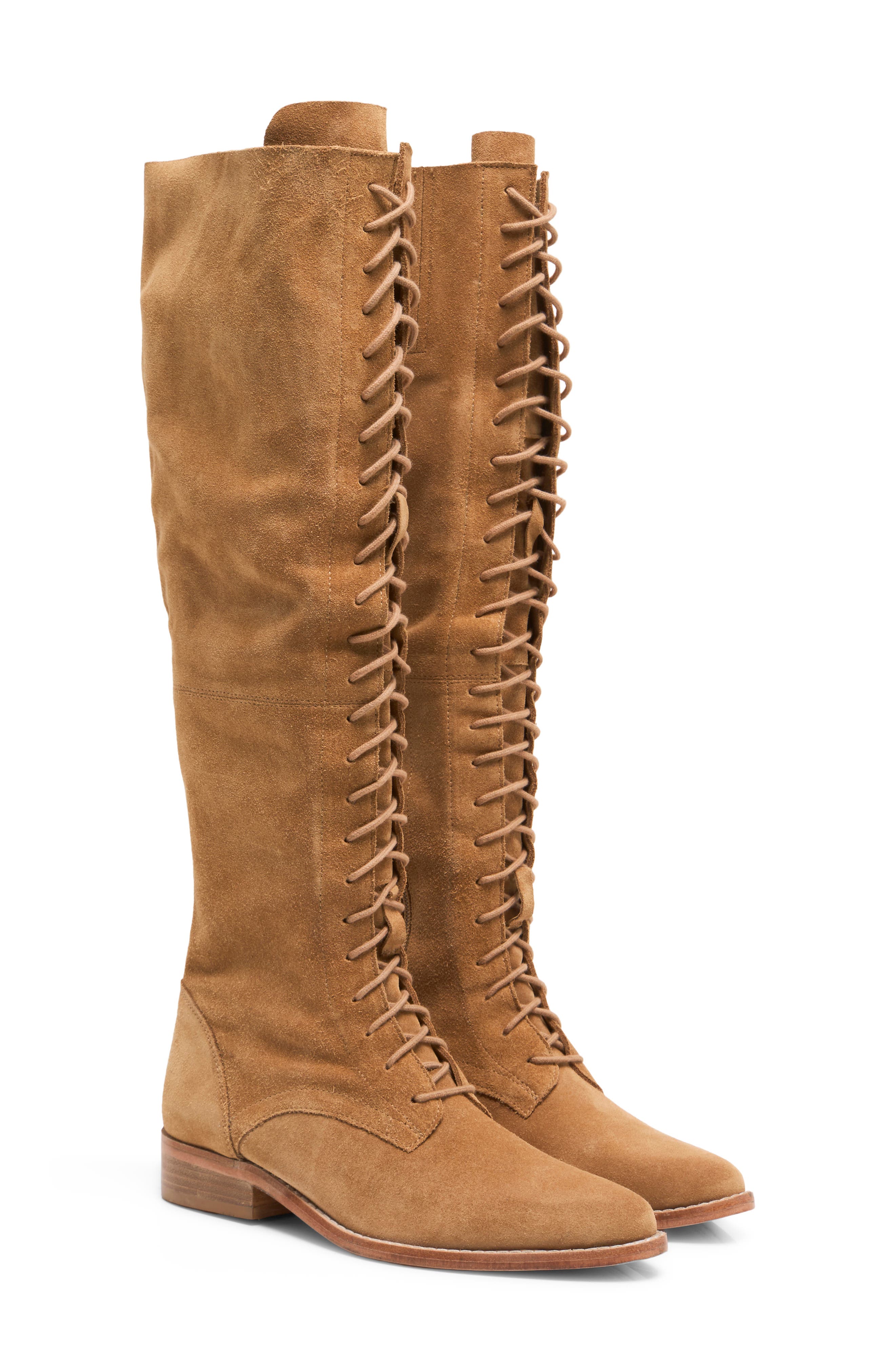 Davey Over the Knee Boot, Alternate, color, CAMEL SUEDE