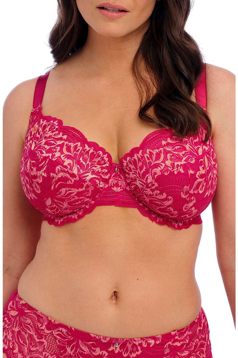 Emmaline Underwire Side Support Bra, Main, color, CERISE