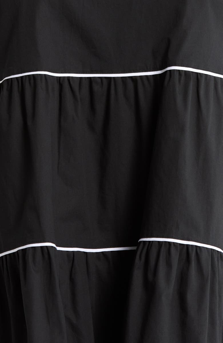 SUGARLIPS Candace Tiered Mini Dress, Alternate, color, Black