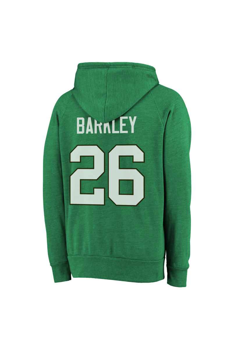 Majestic Threads Men's Majestic Threads Saquon Barkley Kelly Green Philadelphia Eagles Name & Number Tri-Blend Pullover Hoodie, Alternate, color, 