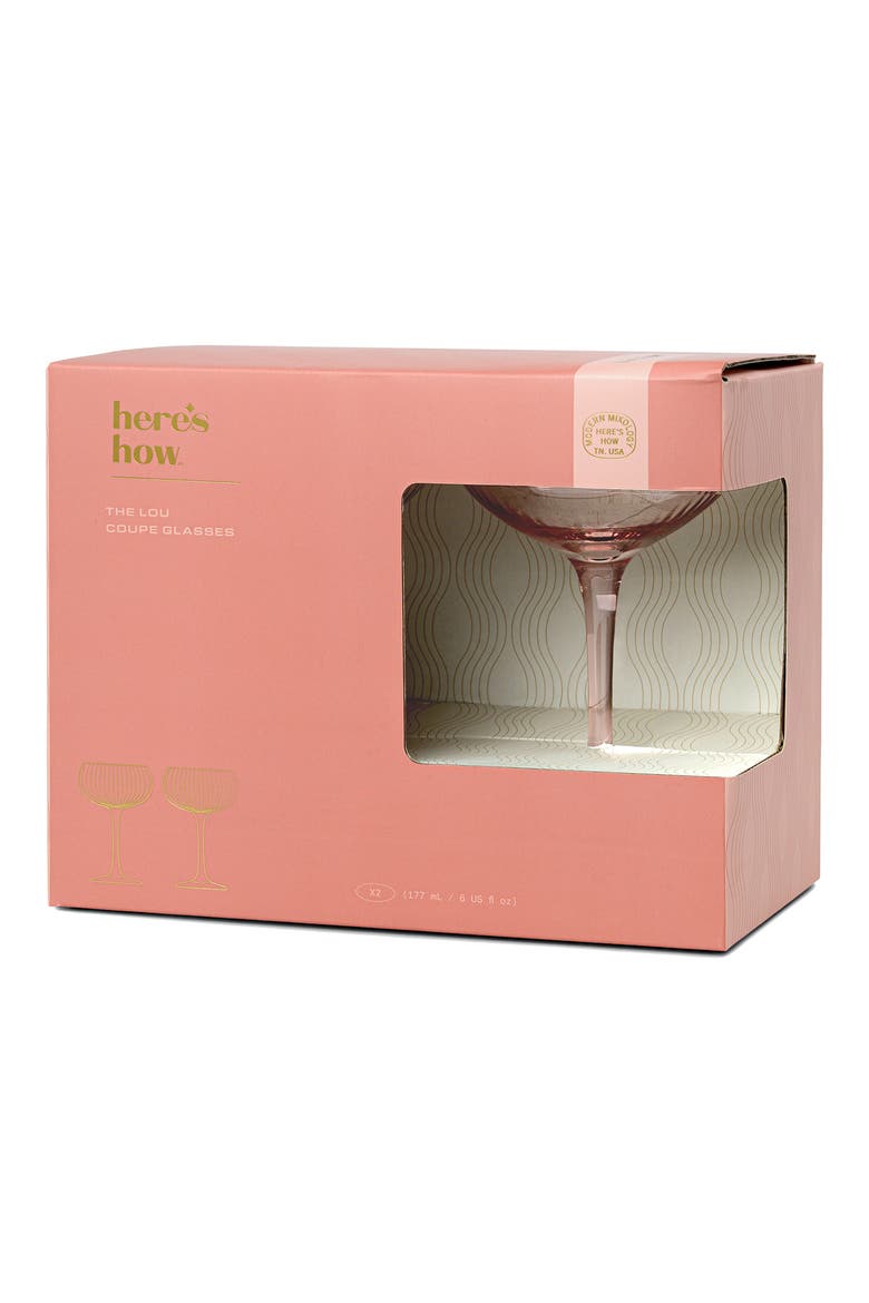 The Lou Set of 2 Coupe Glasses, Alternate, color, NO COLOR