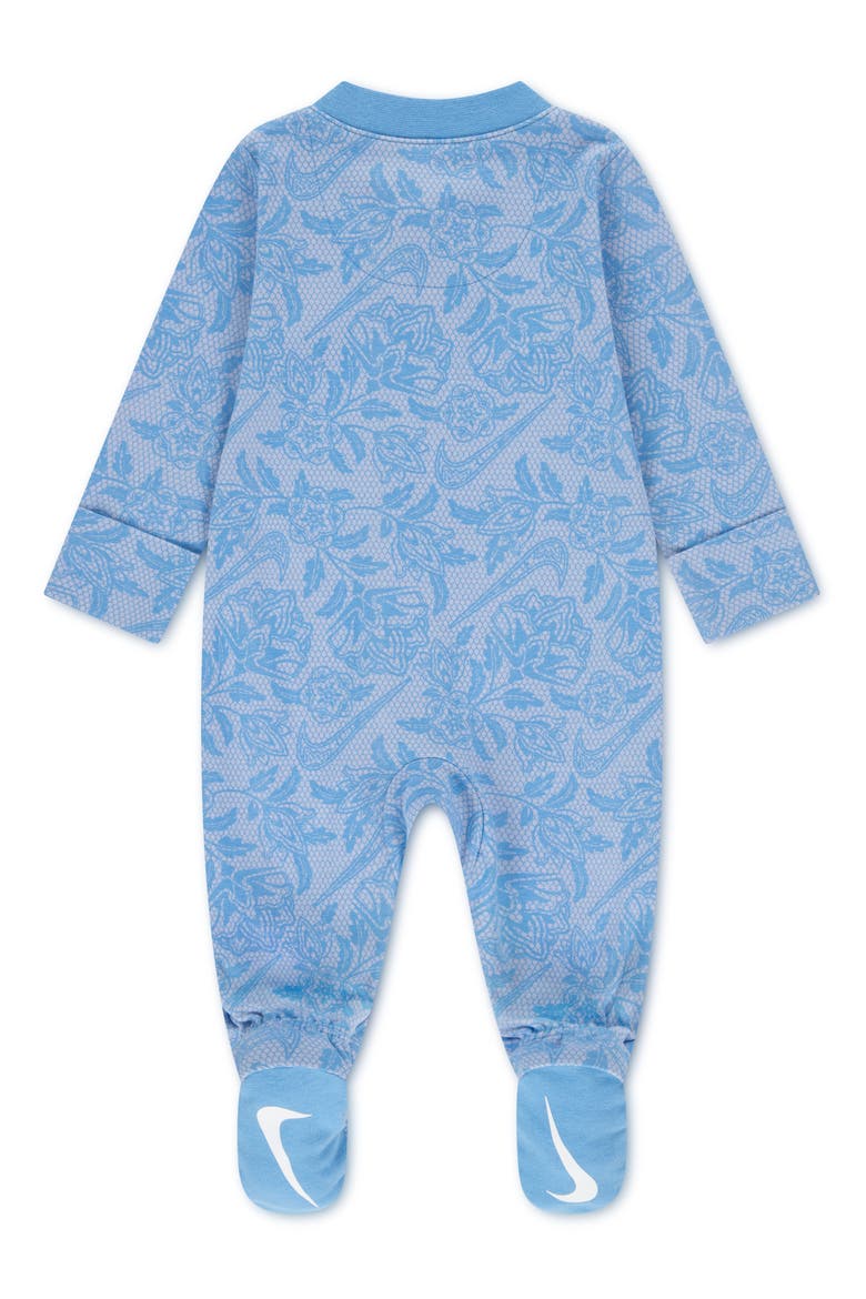 Lace It Up Footed Coverall, Alternate, color, UNIVERSITY BLUE