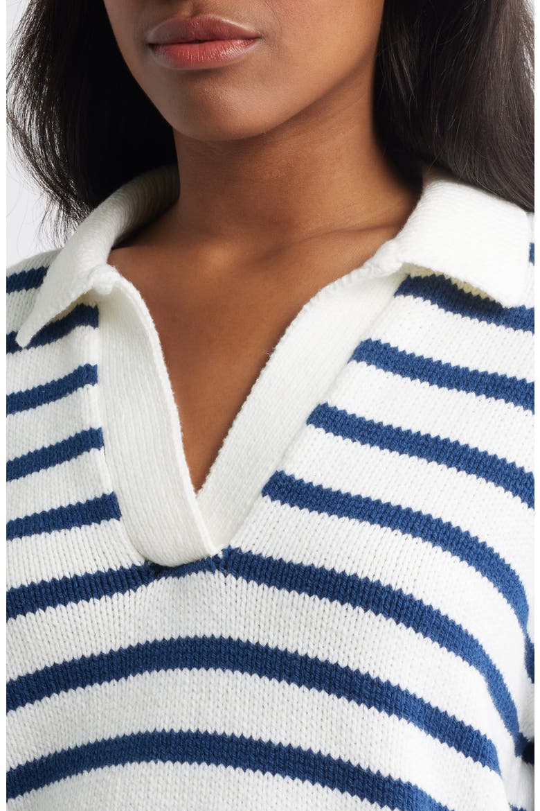 Dedham Stripe Polo Sweater, Alternate, color, INK AND WHITE COMBO