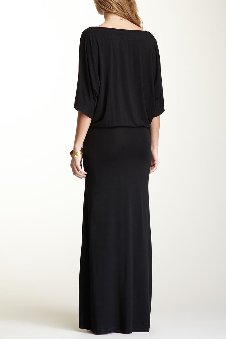 Dolman Sleeve Maxi Dress, Alternate, color, BLACK