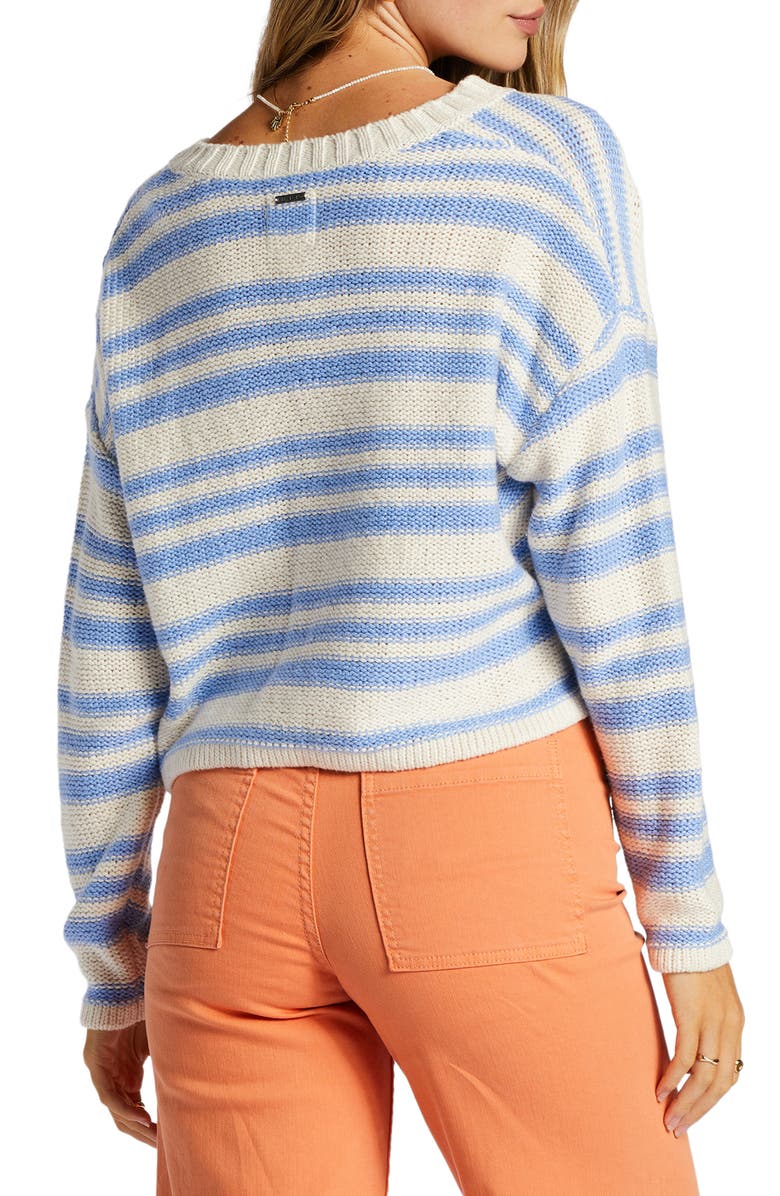 Billabong Make Way Stripe Cotton Crop Sweater, Alternate, color,