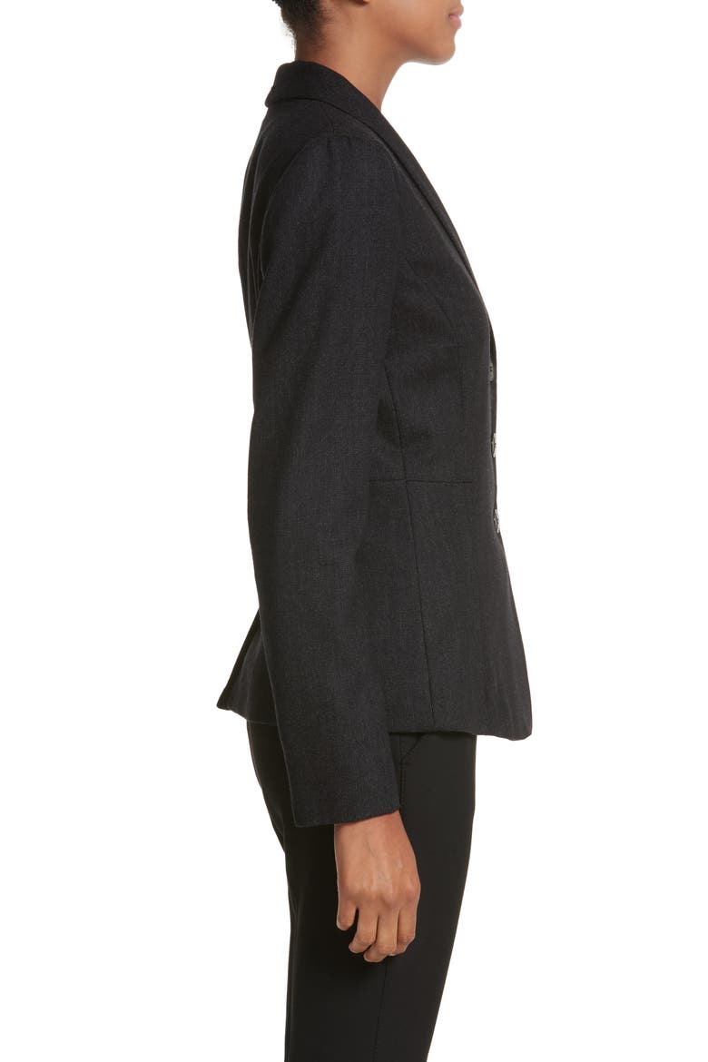Armani Jeans Side Pleat Blazer, Alternate, color, CHARCOAL