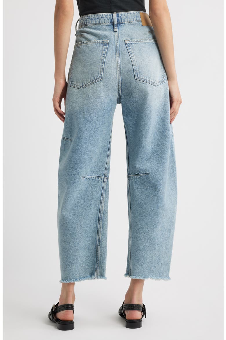 Charlie Super High Waist Crop Barrel Jeans, Alternate, color, LOU