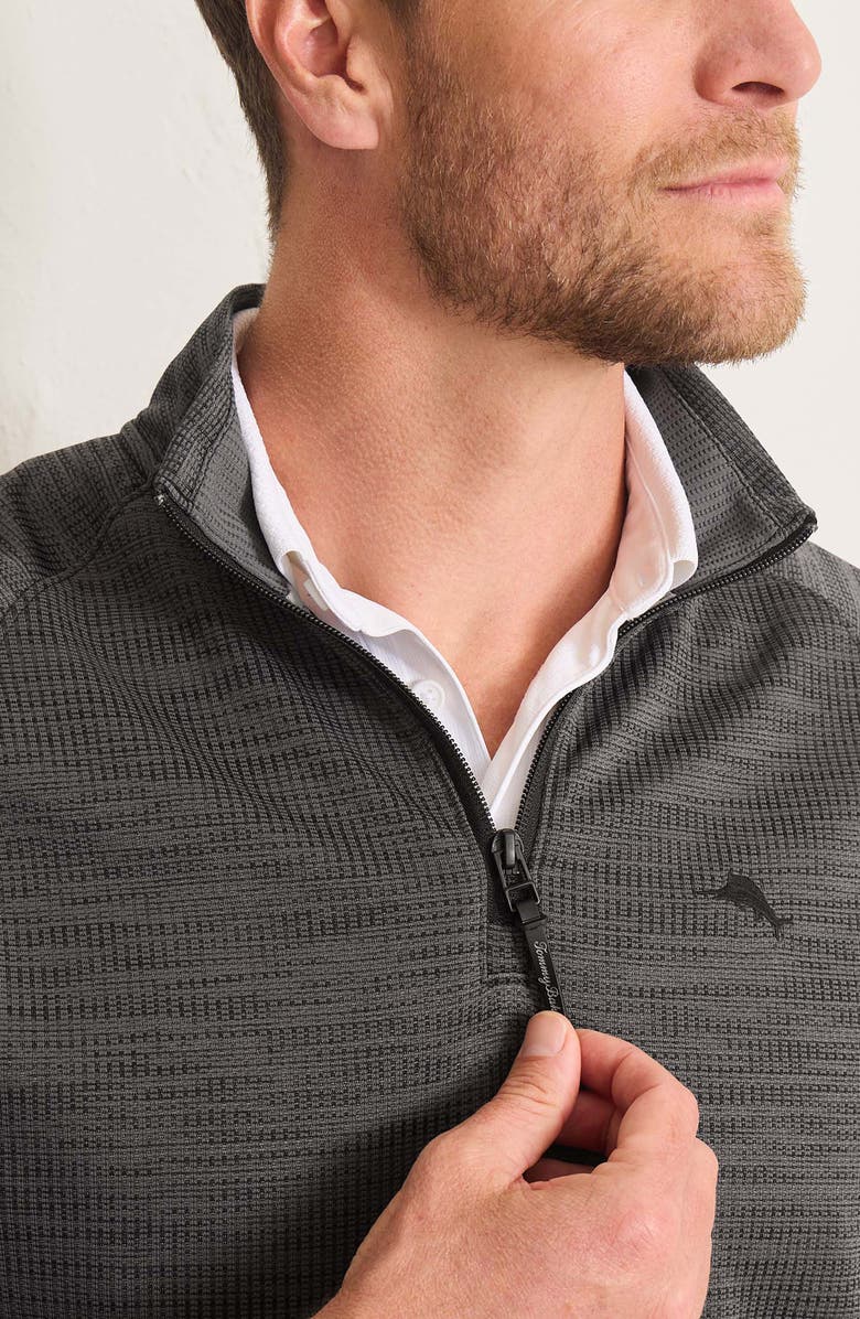 Tommy Bahama Palm Pro IslandZone<sup>®</sup> Performance Half Zip Pullover, Alternate, color, Black