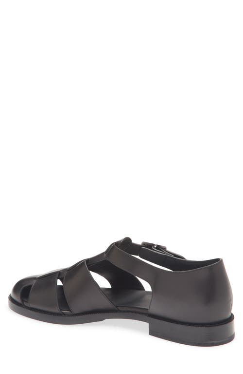 Jm Weston Leather Sandals In Black