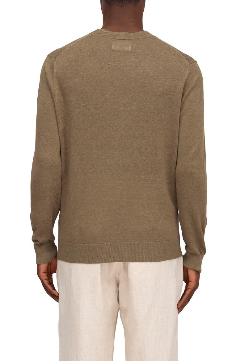 Ted Linen Crewneck Sweater, Alternate, color, CAPERS