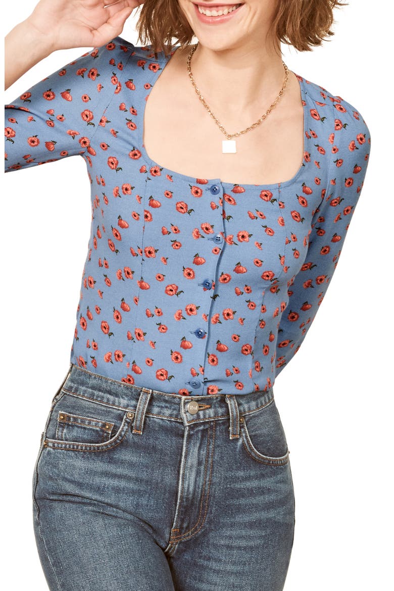 Jorja Square Neck Top, Main, color, LULU