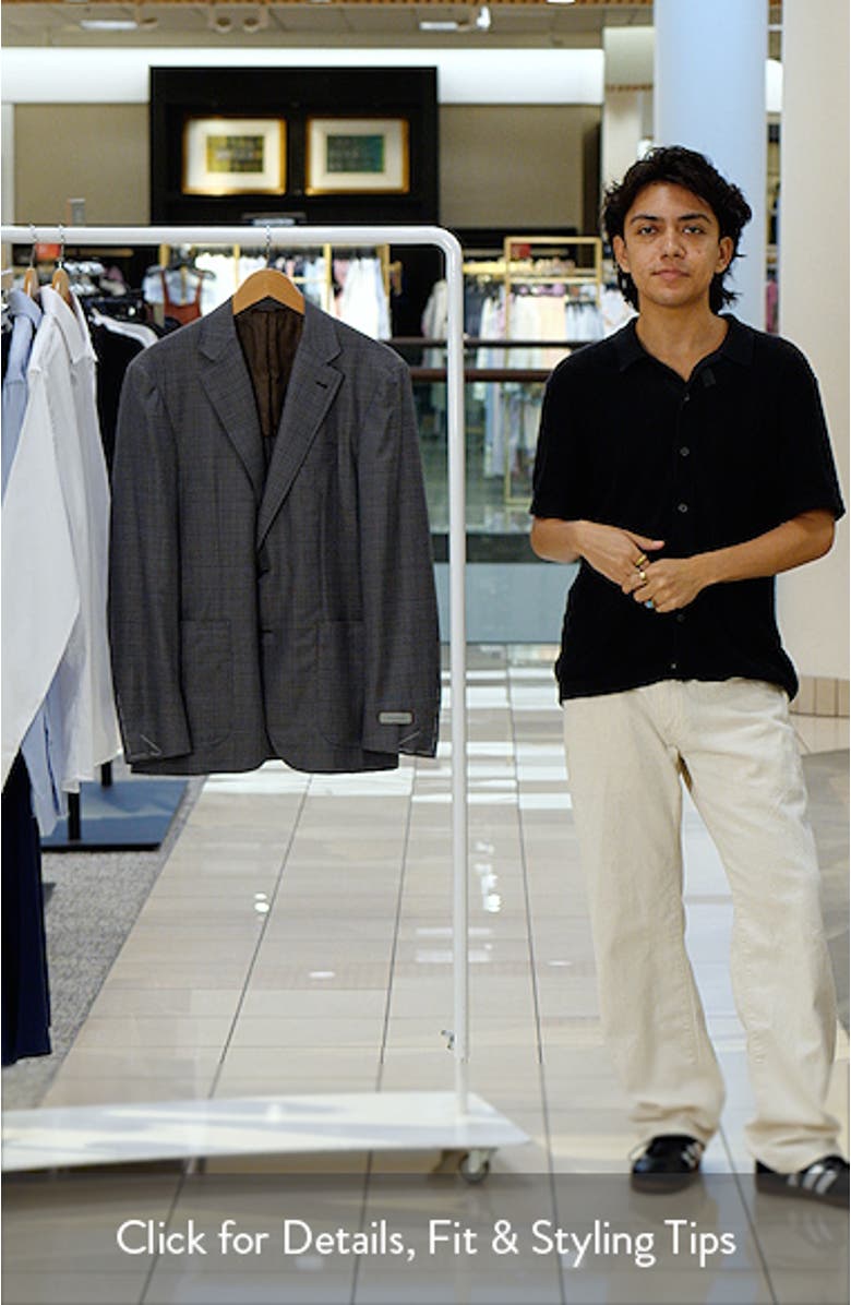 Kei Trim Fit Shadow Plaid Super 130s Wool Sport Coat, sales video thumbnail