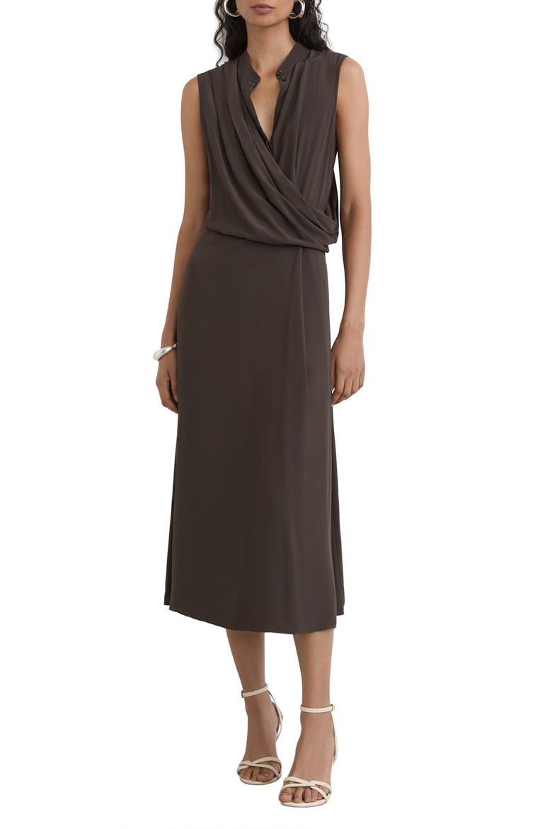 Gracie Midi Dress, Main, color, DARK GREY