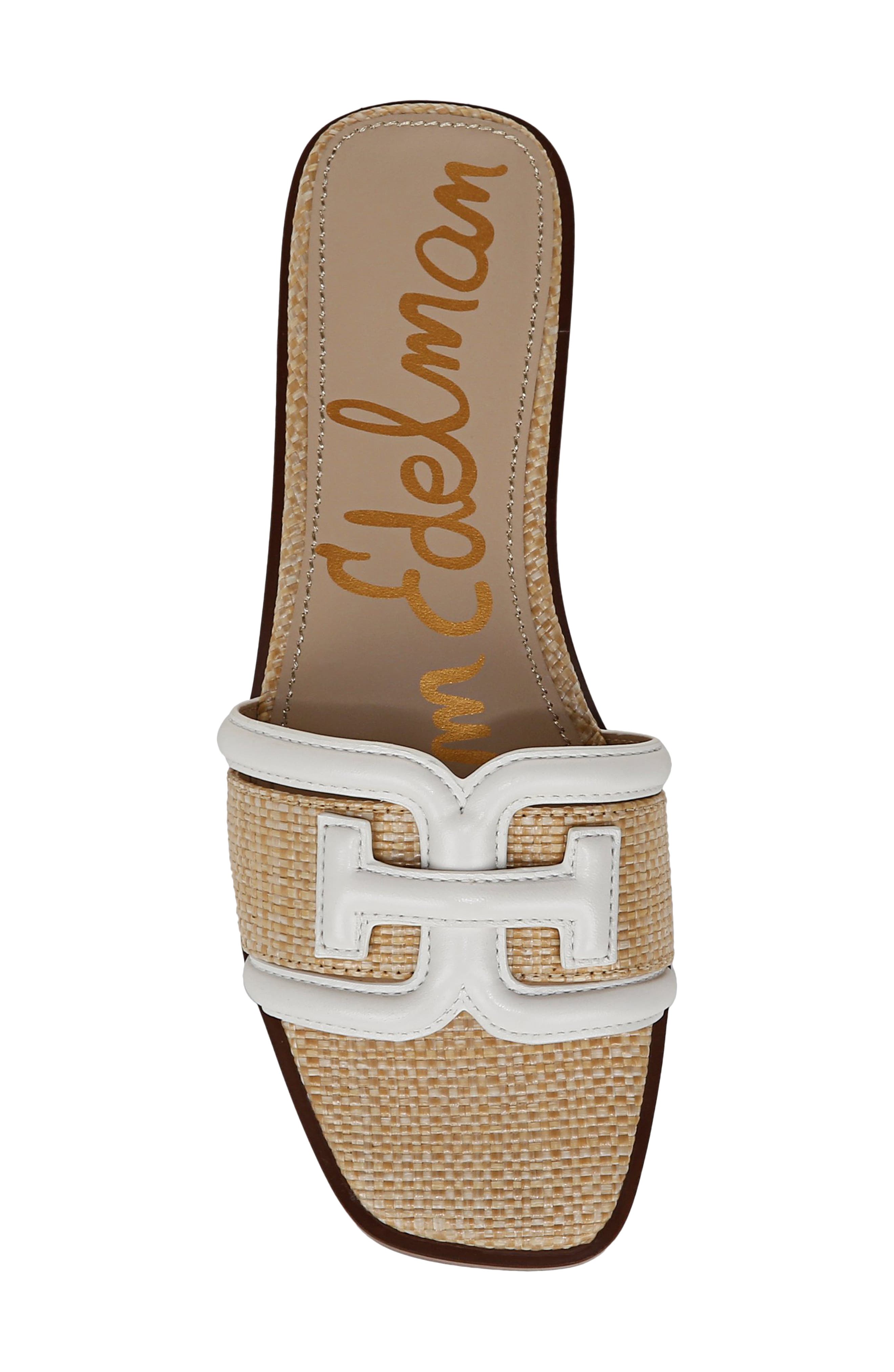 Sam Edelman Irina Slide Sandal, Alternate, color, Bright White/ Beechwood