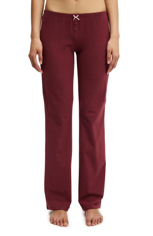 Cotton On Body Dreamy Soft Flare Pant In Burgundy
