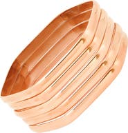 HMY JEWELRY Hexagon Bangle Bracelet