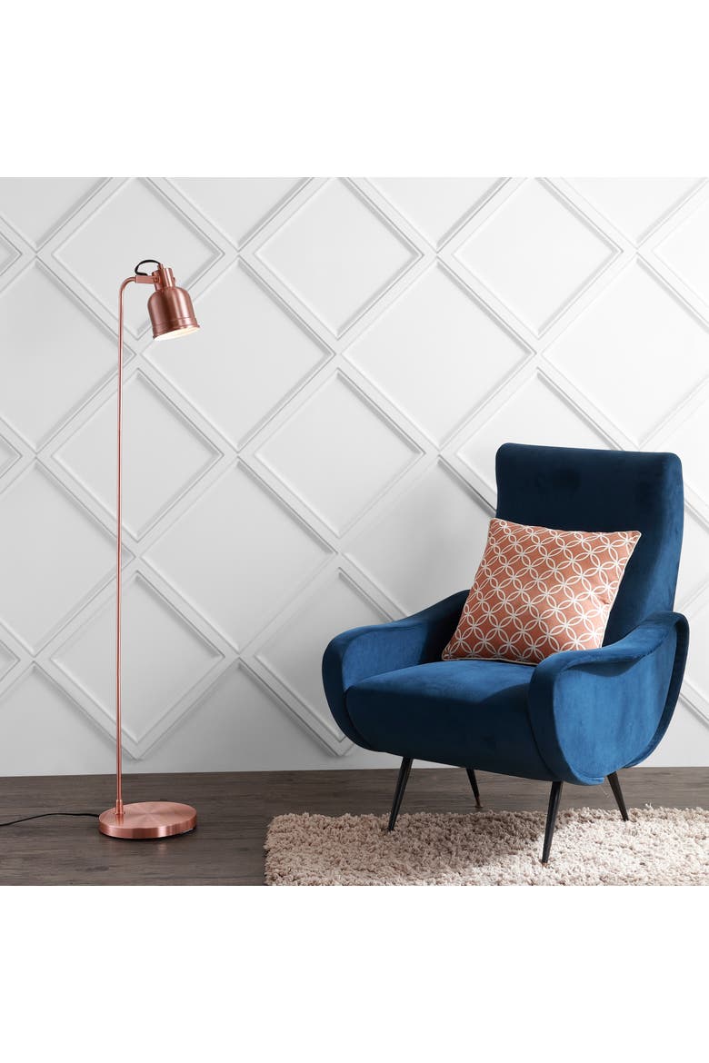 Brandon 57" Metal Task LED Floor Lamp, Copper, Alternate, color, Copper