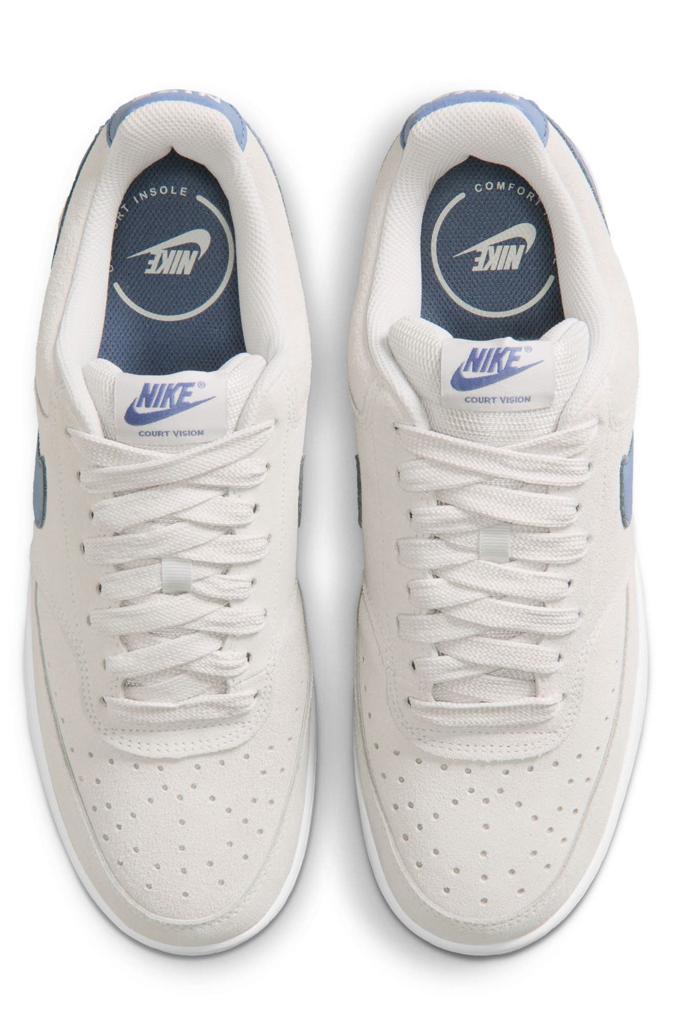 Nike Court Vision Low Top Sneaker, Alternate, color, Vast Grey/ Diffused Blue