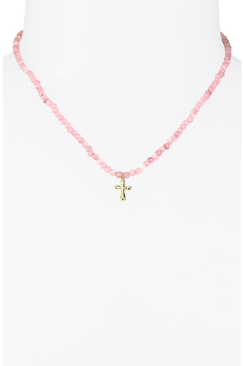 Cross Necklace, Alternate, color, GOLD