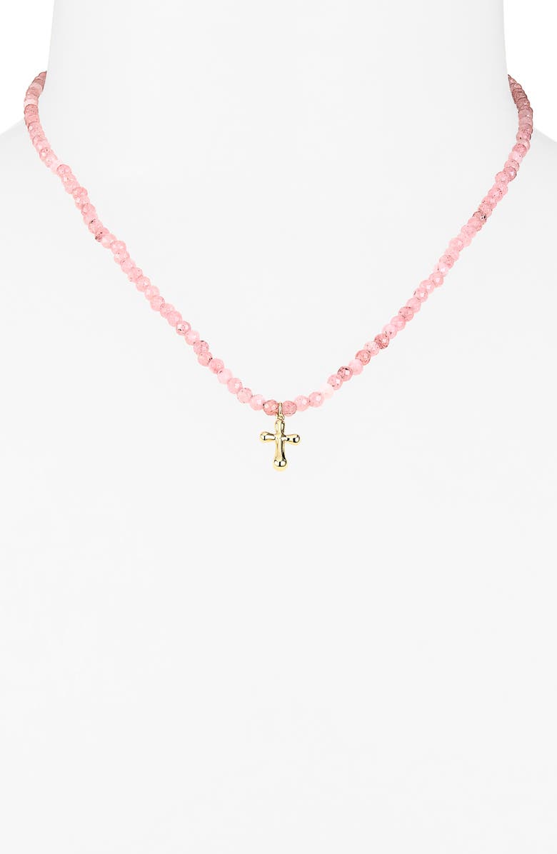 ARGENTO VIVO Cross Necklace, Alternate, color, Gold