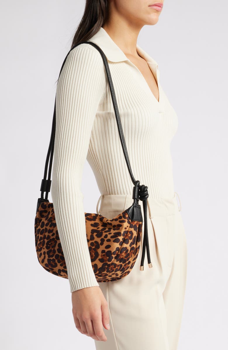 Mali + Lili Aria Leopard Recycled Vegan Leather Crossbody Bag, Alternate, color,