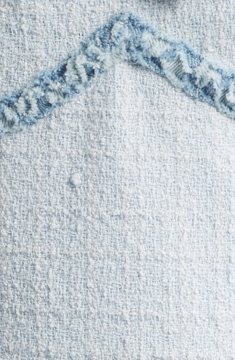 LoveShackFancy Novara Sleeveless Tweed Minidress, Alternate, color, Wild River