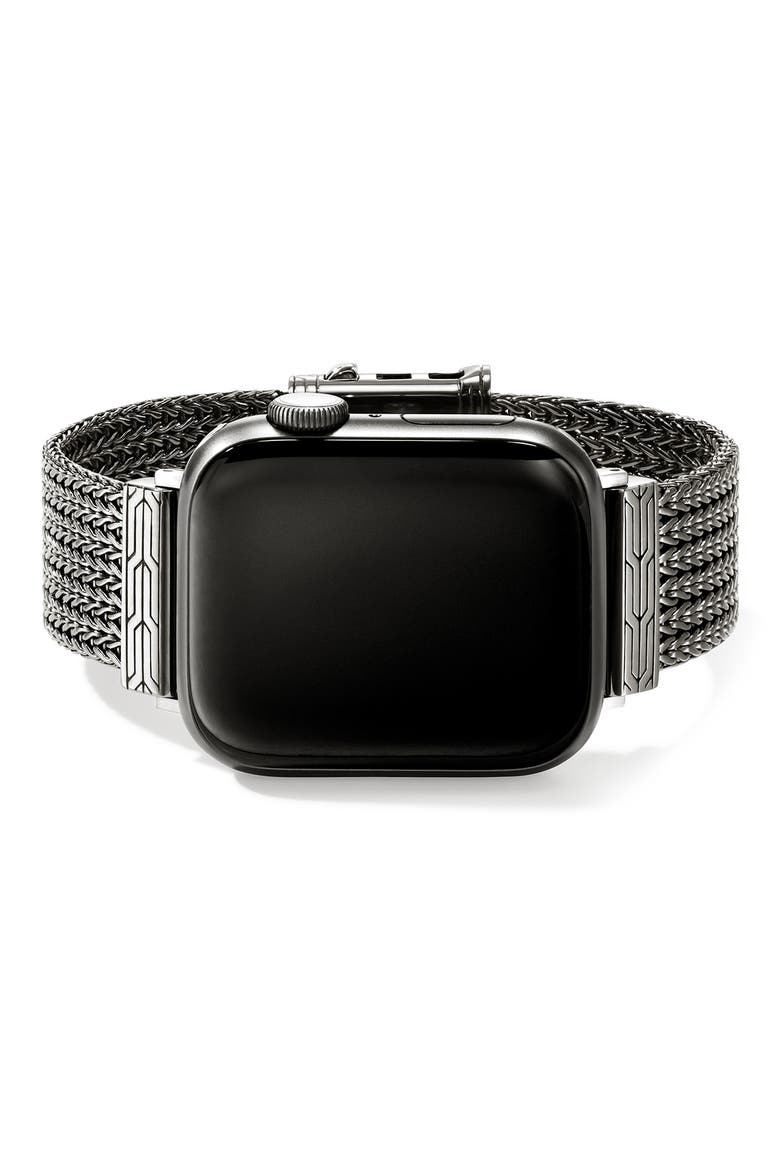 Smart Watch Strap, 18mm, Main, color, DARK SILVER