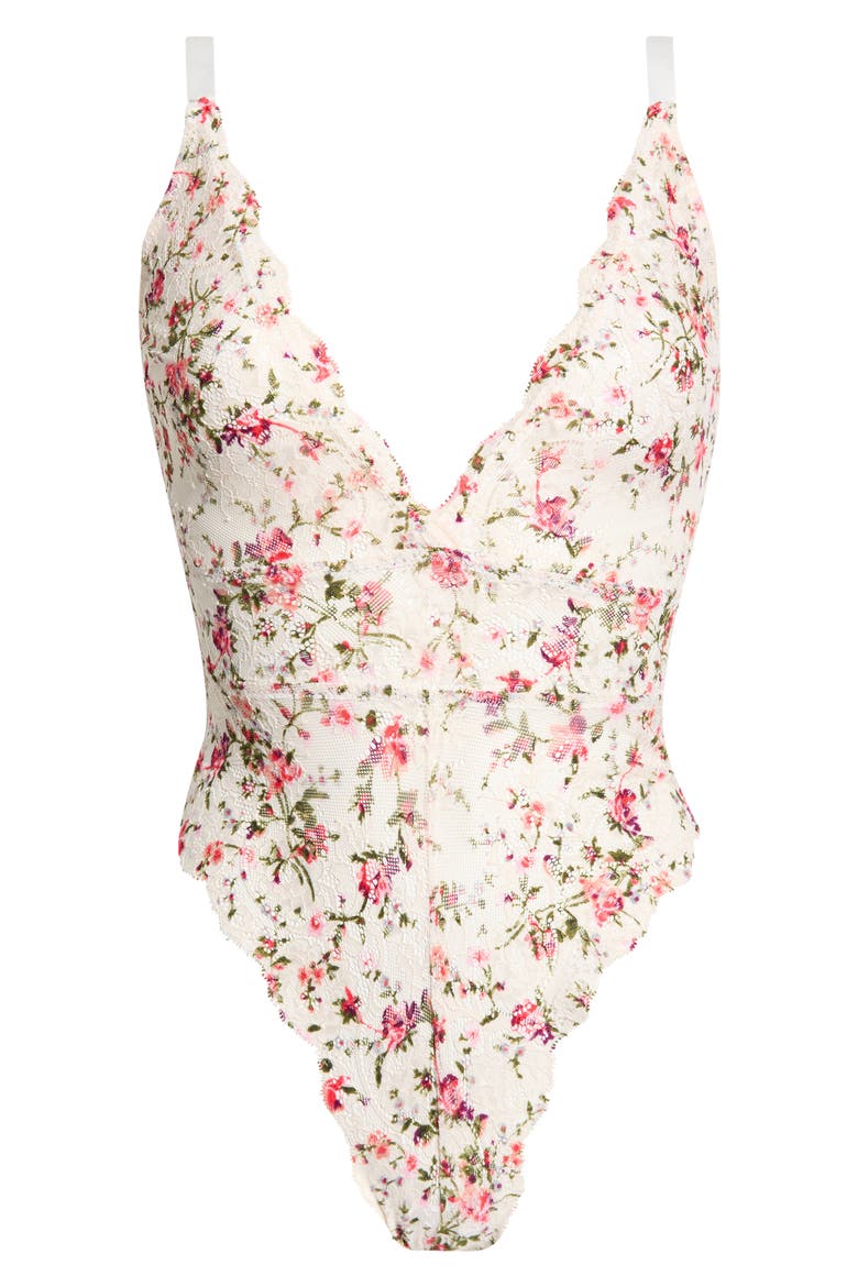 Floral Lace Teddy, Alternate, color, FIELD FLORAL