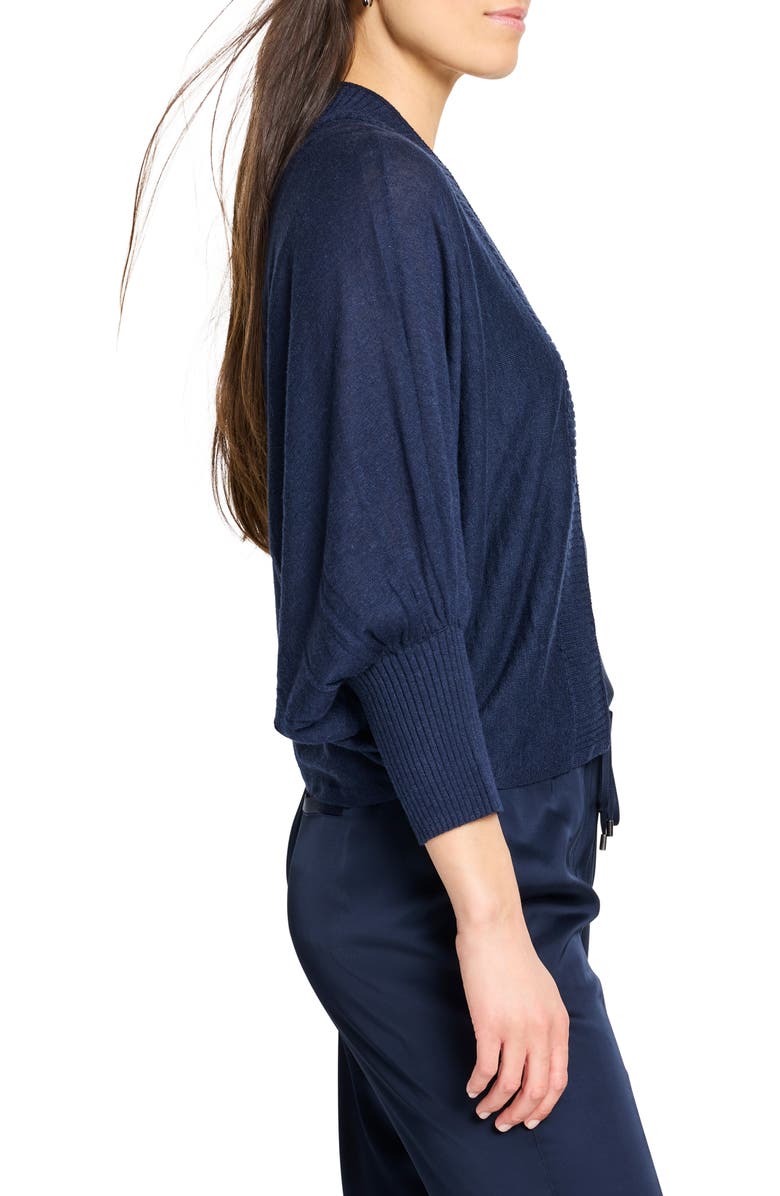 NIC+ZOE Crush Open Front Cardigan, Alternate, color, Dark Indigo