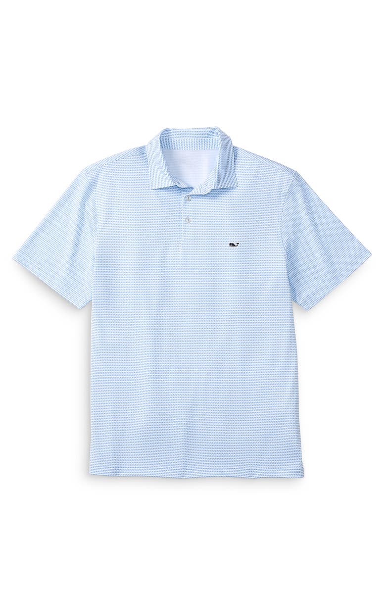 vineyard vines Big
Tall Wave Print Sankaty Performance Polo Shirt, Main, color, Waves Ocean Breeze