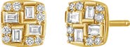 Bony Levy Gatsby 18K Gold Diamond Cluster Square Stud Earrings