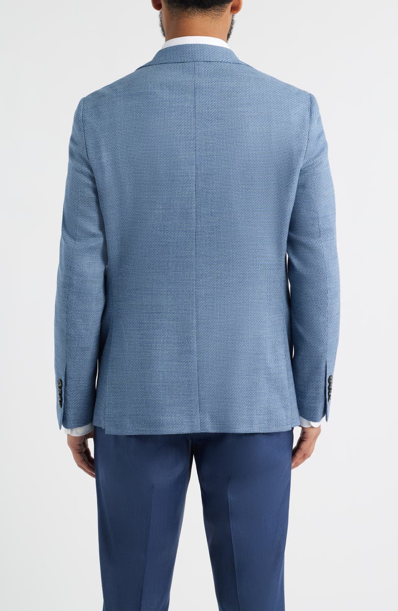 Jack Victor Midland Contemporary Fit Textured Light Blue Stretch Wool Sport Coat, Alternate, color, Light Blue
