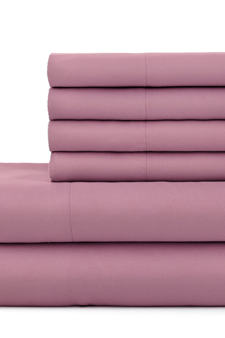 Southshore Essentials Double Brushed 100 GSM Sheet Set, Alternate, color, ROSE