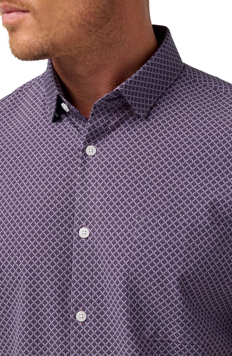 Mizzen+Main Leeward Trim Fit Short Sleeve Performance Button-Up Shirt, Alternate, color, 