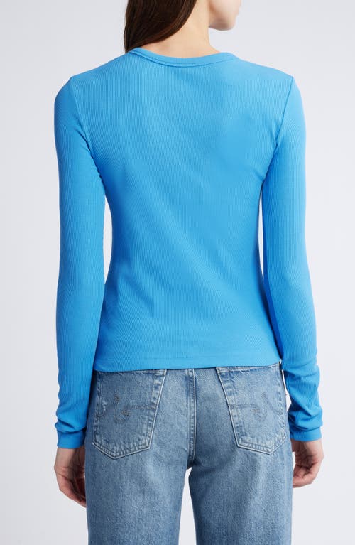 Shop & Other Stories Rib Long Sleeve Cotton T-shirt