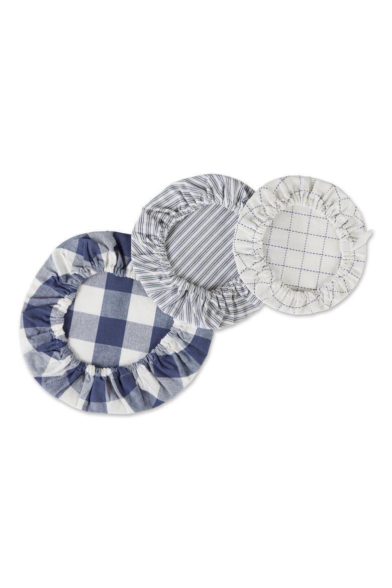 Reusable Cotton Dish Cover Set/3, Alternate, color, French Blue