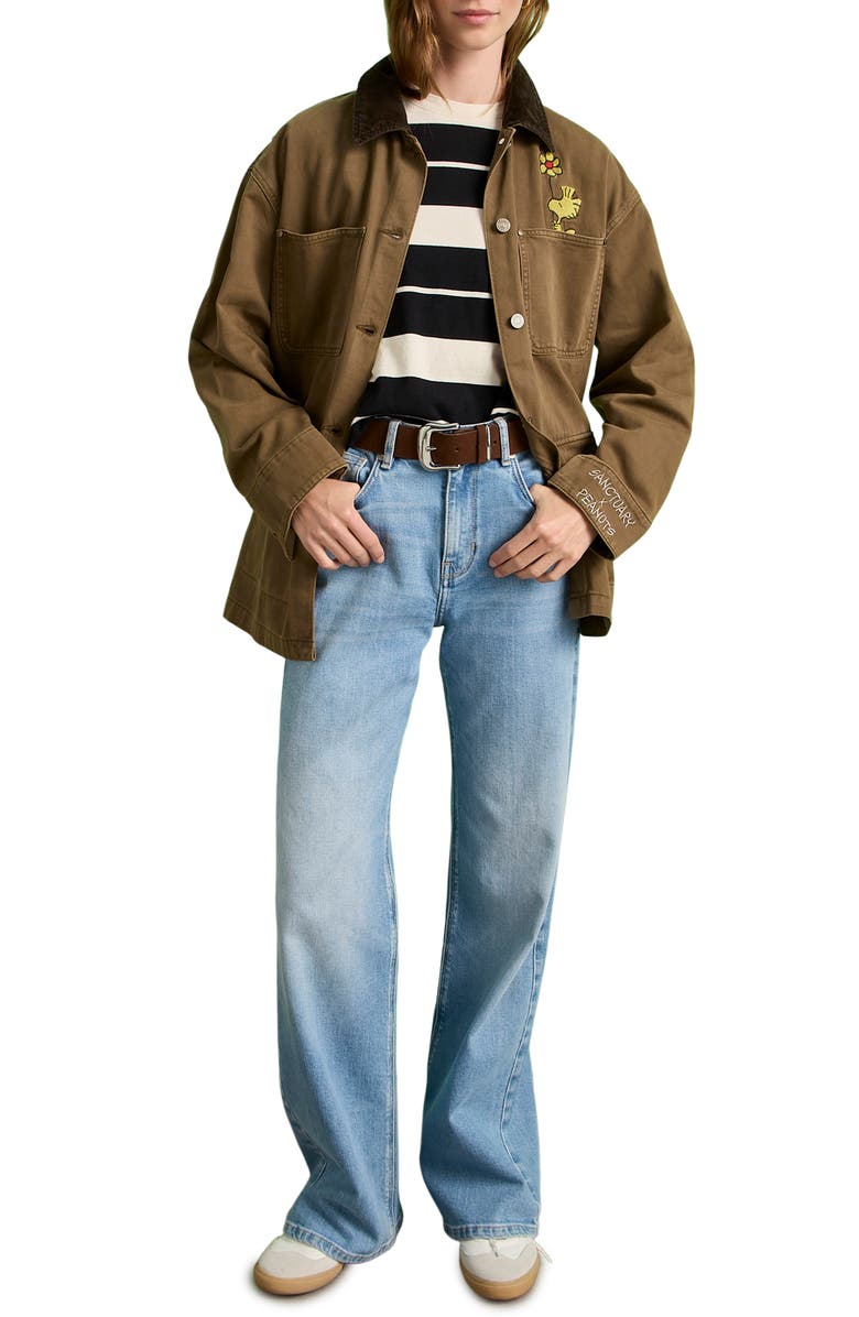 Sanctuary x Peanuts Save Our Planet Jacket, Alternate, color, Timber Brown