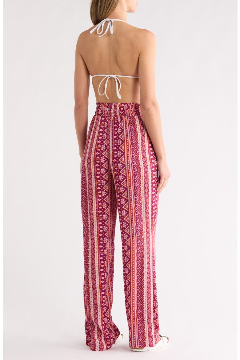 La Palma Beach Cover-Up Pants, Alternate, color, RASPBERRY