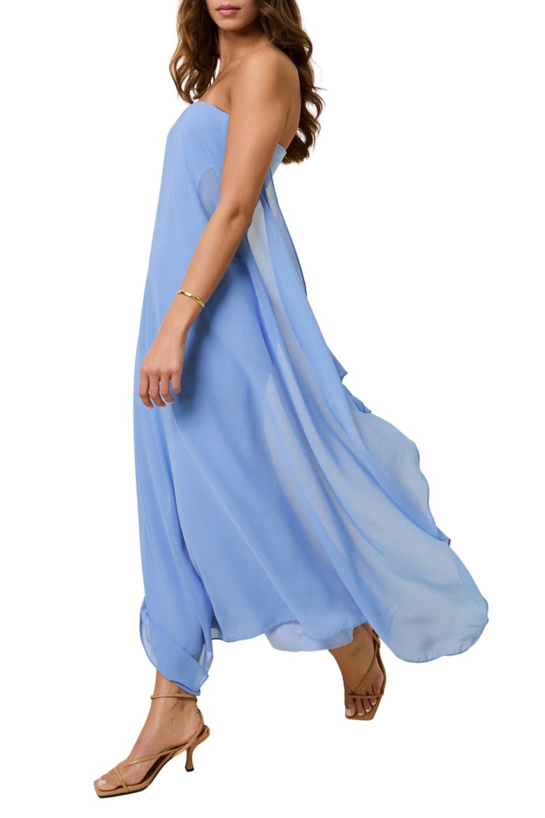 The Indira Strapless Maxi Dress, Alternate, color, BLUE LAGOON