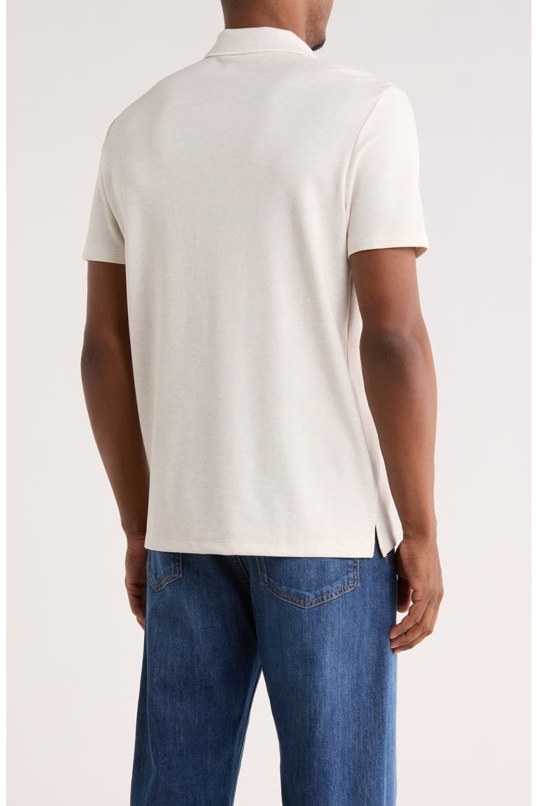 Birdseye Heather Interlock Polo, Alternate, color, BEIGE HEATHER
