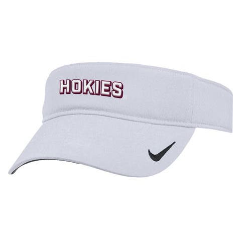 Men's Nike White Virginia Tech Hokies 2025 On-Field Ace Performance Adjustable Visor