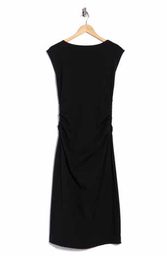 NORDSTROM RACK Ruched High Neck Ponte Dress