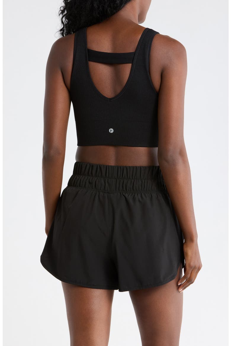 Bianca Seamless Crop Tank, Alternate, color, BLACK