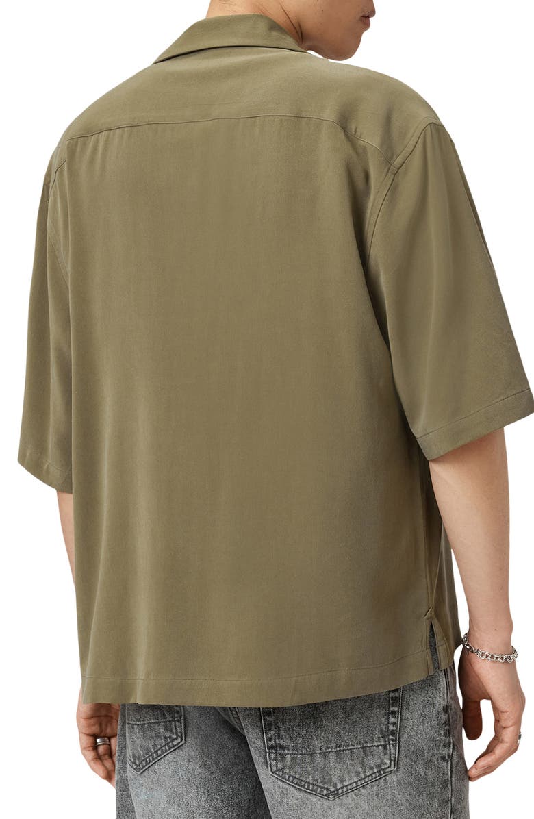 AllSaints Rialto Camp Shirt, Alternate, color, Dusty Green