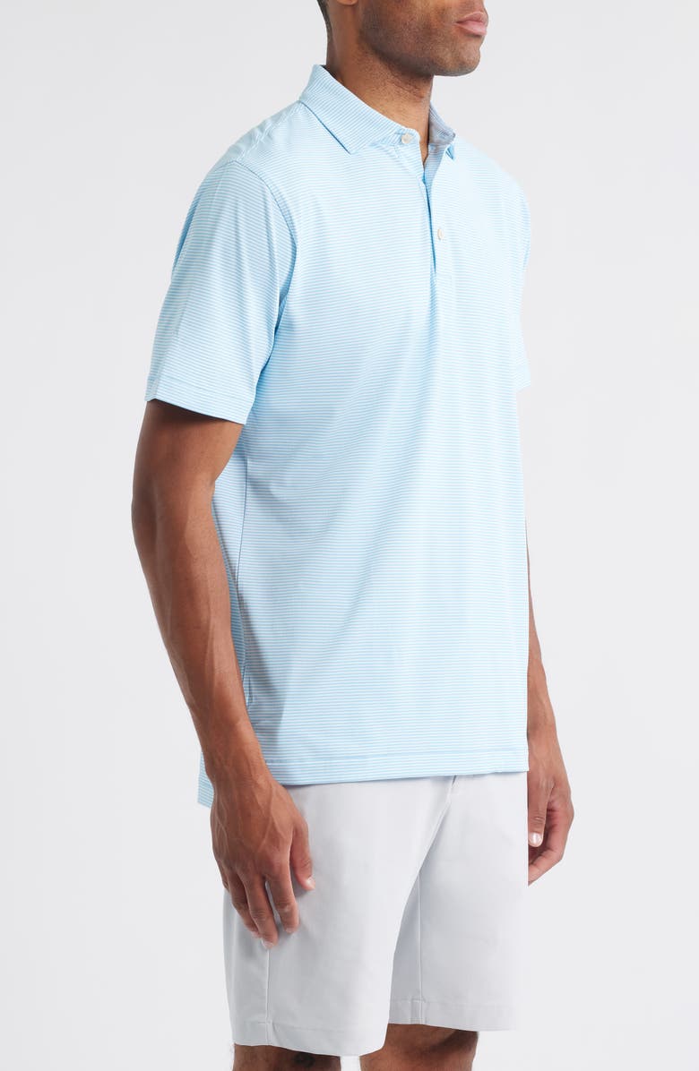 Peter Millar Candor Stripe Mesh Performance Polo, Alternate, color, Seaport Blue