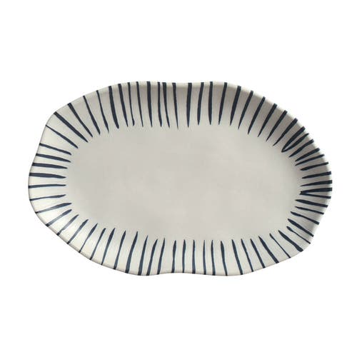 Porto Brasil Shallow Bio Oval Platter Medium Set Of 4 In Blue
