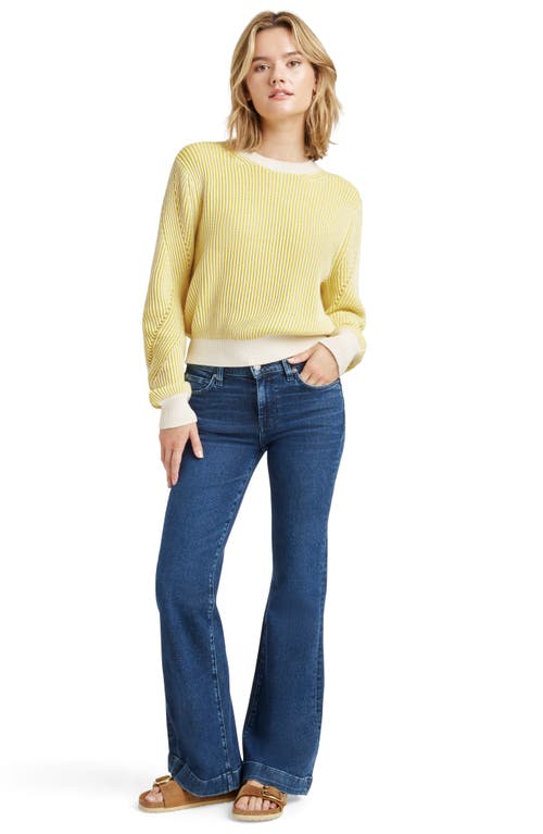 Splendid Ashlyn Rib Cotton Sweater In Yellow